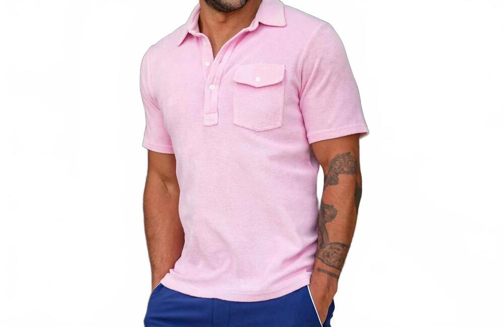 NEW CRIQUET men's terrycloth players shirt in afternoon delight - Picture 2 of 5